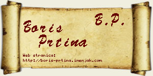Boris Prtina vizit kartica
